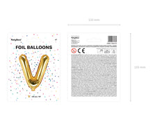 Load image into Gallery viewer, Gold Foil balloon Letter ''V"

