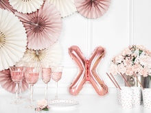 Load image into Gallery viewer, Rose Gold Foil balloon Letter &#39;&#39;X&#39;&#39;
