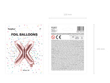 Load image into Gallery viewer, Rose Gold Foil balloon Letter &#39;&#39;X&#39;&#39;
