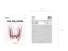 Load image into Gallery viewer, Rose Gold Foil balloon Letter &#39;W&#39;
