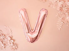 Load image into Gallery viewer, Rose Gold Foil balloon Letter ''V'

