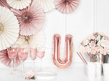 Load image into Gallery viewer, Rose Gold Foil balloon Letter &#39;&#39;U&#39;&#39;
