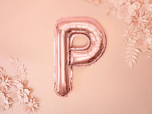 Load image into Gallery viewer, Rose Gold Foil balloon Letter &#39;P&#39;
