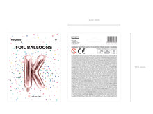 Load image into Gallery viewer, Rose Gold Foil balloon Letter &#39;&#39;K&#39;&#39;
