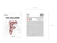 Load image into Gallery viewer, Rose Gold Foil balloon Letter &#39;F&#39;
