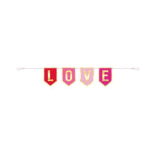 Load image into Gallery viewer, Foil &quot;Love&quot; Pennant Banner, 3 ft
