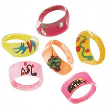 Load image into Gallery viewer, Favours 6 Colourful Fashion Rings
