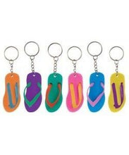 Load image into Gallery viewer, Flip Flop Key Chains 6 Pack
