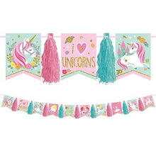 Load image into Gallery viewer, Magical Unicorn Glitter Tassel Garland 10ft Long
