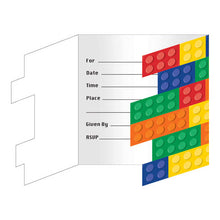 Load image into Gallery viewer, Lego Blocks Invitations 8 Pack
