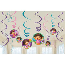 Load image into Gallery viewer, Dora the Explorer Hanging Swirls (12pc)
