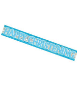 Load image into Gallery viewer, Happy Christening Blue Foil Banner
