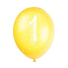 Load image into Gallery viewer, Age 1 Latex Balloons 12&quot; - 5ct
