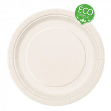 Load image into Gallery viewer, Ivory Solid Round 9&quot; FSC Dinner Plates, 16ct
