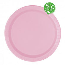 Load image into Gallery viewer, Lovely Pink Solid Round 9&quot; FSC Dinner Plates, 16ct
