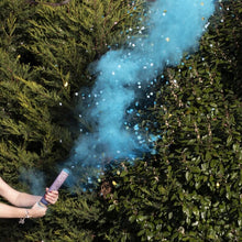 Load image into Gallery viewer, Blue Gender Reveal Smoke Confetti Cannon, 40cm
