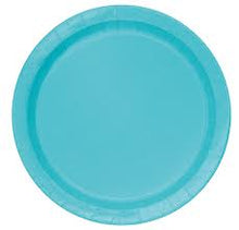 Load image into Gallery viewer, Terrific Teal Solid Round 7&quot; FSC Dessert Plates, 20ct
