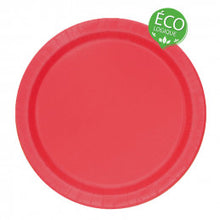 Load image into Gallery viewer, Ruby Red Solid Round 7&quot; FSC Dessert Plates - 20ct
