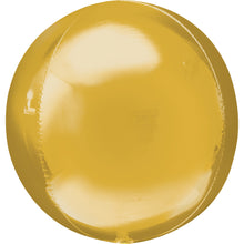 Load image into Gallery viewer, Gold Solid Orbz Foil Balloon, 15&quot; ( 38cm )
