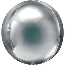 Load image into Gallery viewer, Silver Solid Orbz Foil Balloon, 15&quot; ( 38cm )
