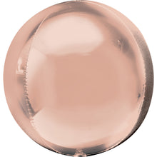 Load image into Gallery viewer, Rose Gold Solid Orbz Foil Balloon, 15&quot;  ( 38cm )
