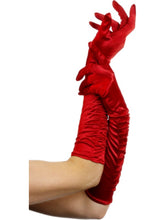 Load image into Gallery viewer, Long Red Temptress Gloves
