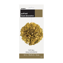 Load image into Gallery viewer, Gold  Tissue  16&quot; Hanging  Pom Pom
