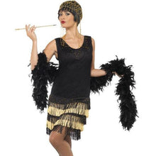 Load image into Gallery viewer, 20s Fringed Flapper Costume, Black
