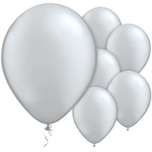 Load image into Gallery viewer, Pack of 12" Pearlized Latex Balloons, 50ct - Shimmering Silver
