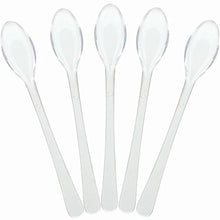 Load image into Gallery viewer, Mini Catering Spoons Clear Plastic 4in/10cm
