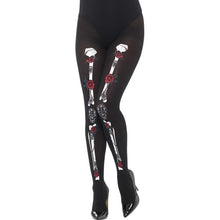 Load image into Gallery viewer, Opaque Day of the Dead Tights, Black

