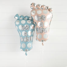 Load image into Gallery viewer, It&#39;s A Girl! Baby Foot 31&quot; Foil Balloon

