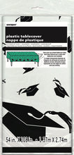 Load image into Gallery viewer, Clear Graduation Cap Plastic Tablecover (1.37m x 2.74m)
