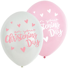Load image into Gallery viewer, Christening Day Pink Latex Balloons 11&quot; (6pk)
