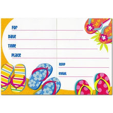 Load image into Gallery viewer, Flip Flop Party Invitations (8pk)
