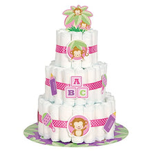 Load image into Gallery viewer, Baby Monkey Diaper Cake Kit, Pink
