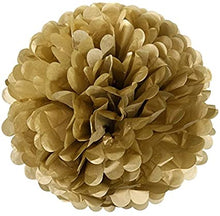 Load image into Gallery viewer, Gold  Tissue  16&quot; Hanging  Pom Pom
