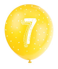 Load image into Gallery viewer, Number 7 12&quot; Latex Balloons, 5ct
