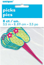 Load image into Gallery viewer, Summer Flip-Flop Food Picks (8pk)
