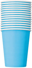 Load image into Gallery viewer, Powder Blue Solid 9oz FSC Paper Cups, 14ct
