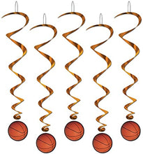 Load image into Gallery viewer, Basketball Whirls Decorations (5ct)
