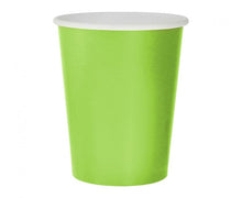 Load image into Gallery viewer, Lime Green Solid FSC 9oz Paper Cups, 14ct
