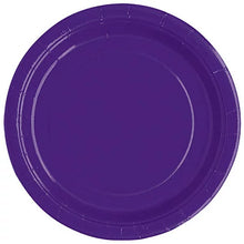 Load image into Gallery viewer, Deep Purple Solid Round 7&quot; Dessert Plates, 20ct
