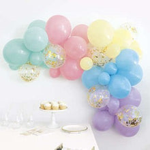 Load image into Gallery viewer, Pastel Assorted Foil Confetti &amp; Latex Balloon Arch Kit 40pc
