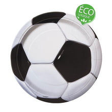 Load image into Gallery viewer, 3D Soccer Round 7&quot; FSC Dessert Plates, 8ct
