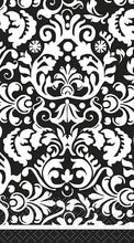 Load image into Gallery viewer, Black Damask Plastic Tablecover - 54&quot; x 84&quot;
