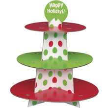 Load image into Gallery viewer, Happy Holidays Cupcake Stand
