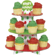 Load image into Gallery viewer, Happy Holidays Cupcake Stand
