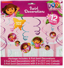 Load image into Gallery viewer, Dora the Explorer Hanging Swirls (12pc)
