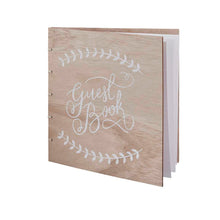 Load image into Gallery viewer, Ginger Ray Wooden Wedding Guest Book
